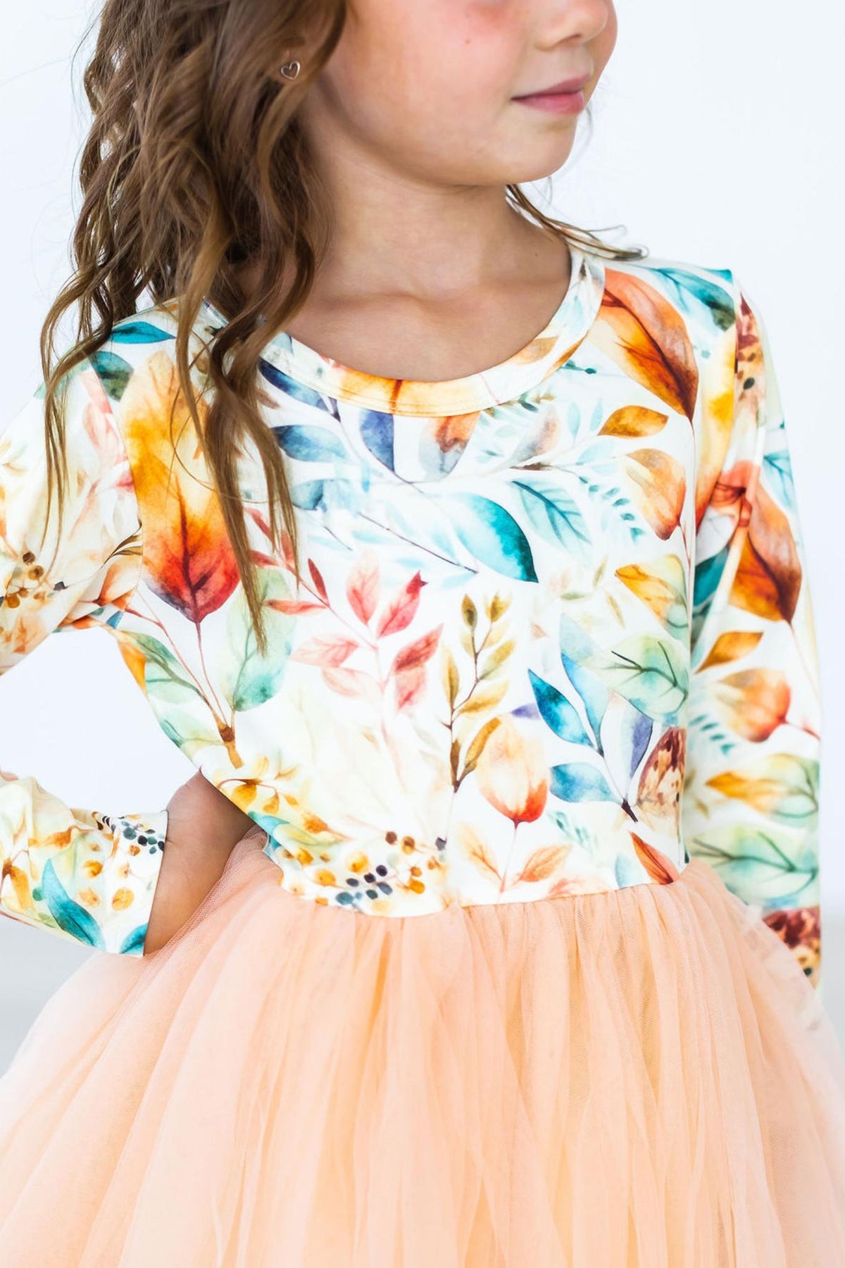 Fall Watercolors L/s Tutu Dress