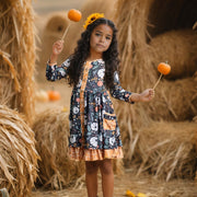 Fall Mustard Pocket Tie Dress