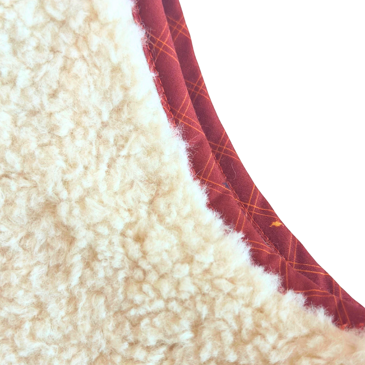 Sherpa Vest W/red Dino Trim