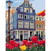 Famous Amsterdam – Paint By Numbers Kit | Artwille | 14x18 Inch Canvas