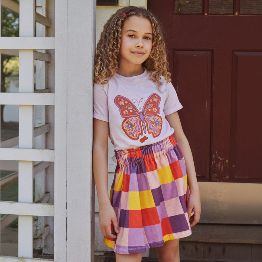 Checkered Twirl Skirt