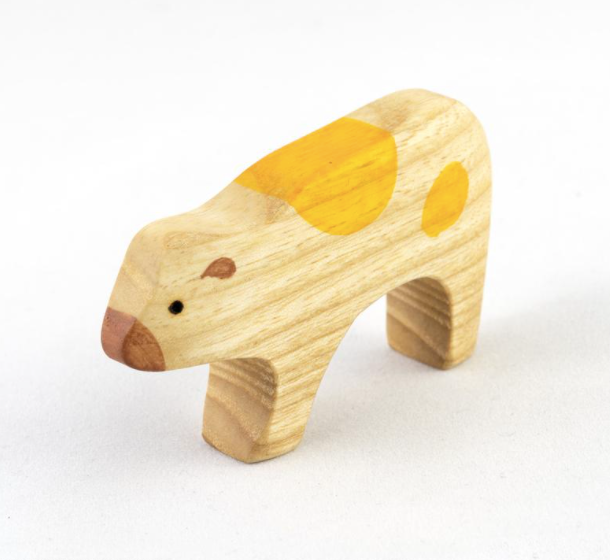 Wooden Calf Figurine Toy