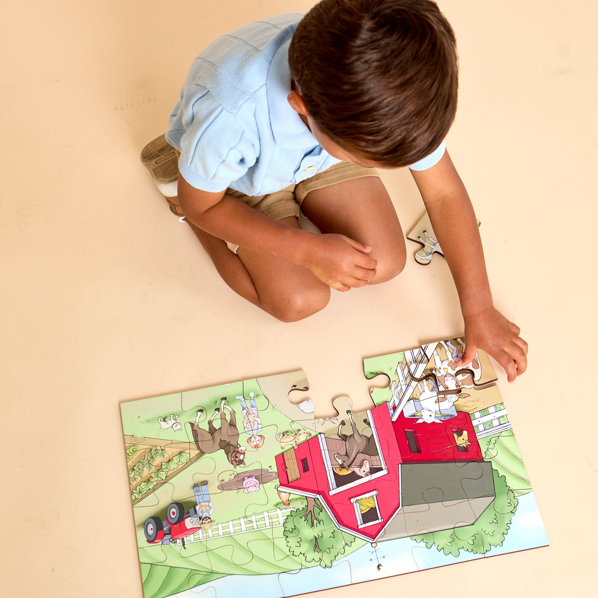 Harvest Time! A 24-piece Farm Themed Puzzle For Toddlers & Preschoolers - 11"x19"