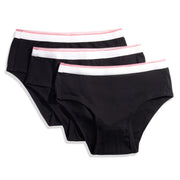 Feathers Girls Solid White Snug Fit Tagless Briefs Underwear - 100% Cotton Super Soft Panties