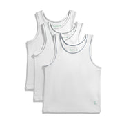 Feathers Boys White Tank Top 100% Cotton Tagless Undershirts 3-pack