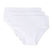 Feathers Girls Solid White Snug Fit Tagless Briefs Underwear - 100% Cotton Super Soft Panties
