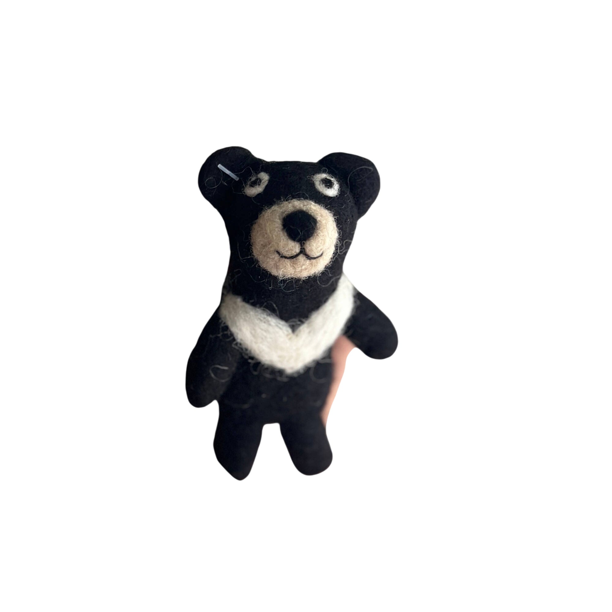 Felt Finger Puppet: Black Bear