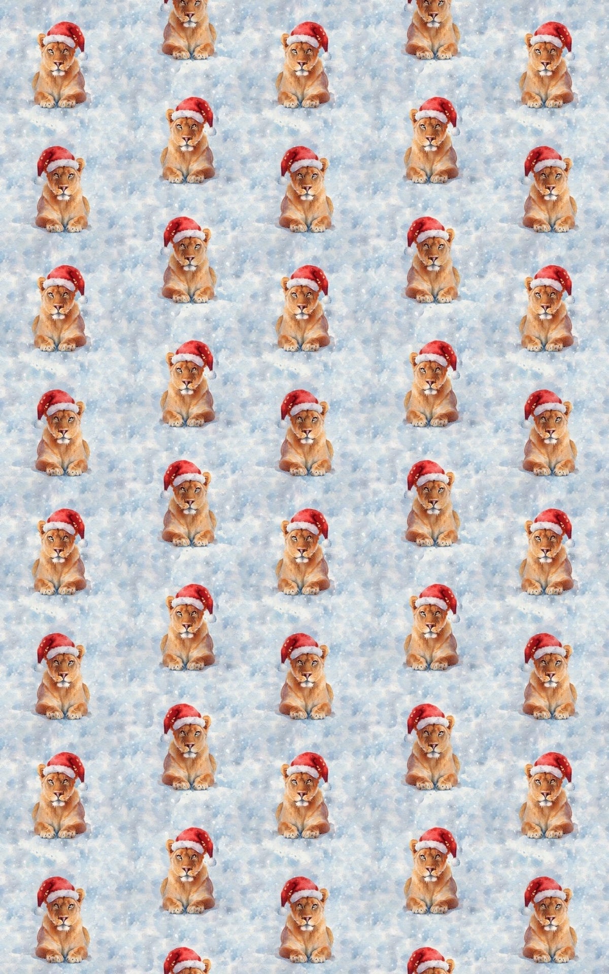 Wintertime Lioness Wrapping Paper