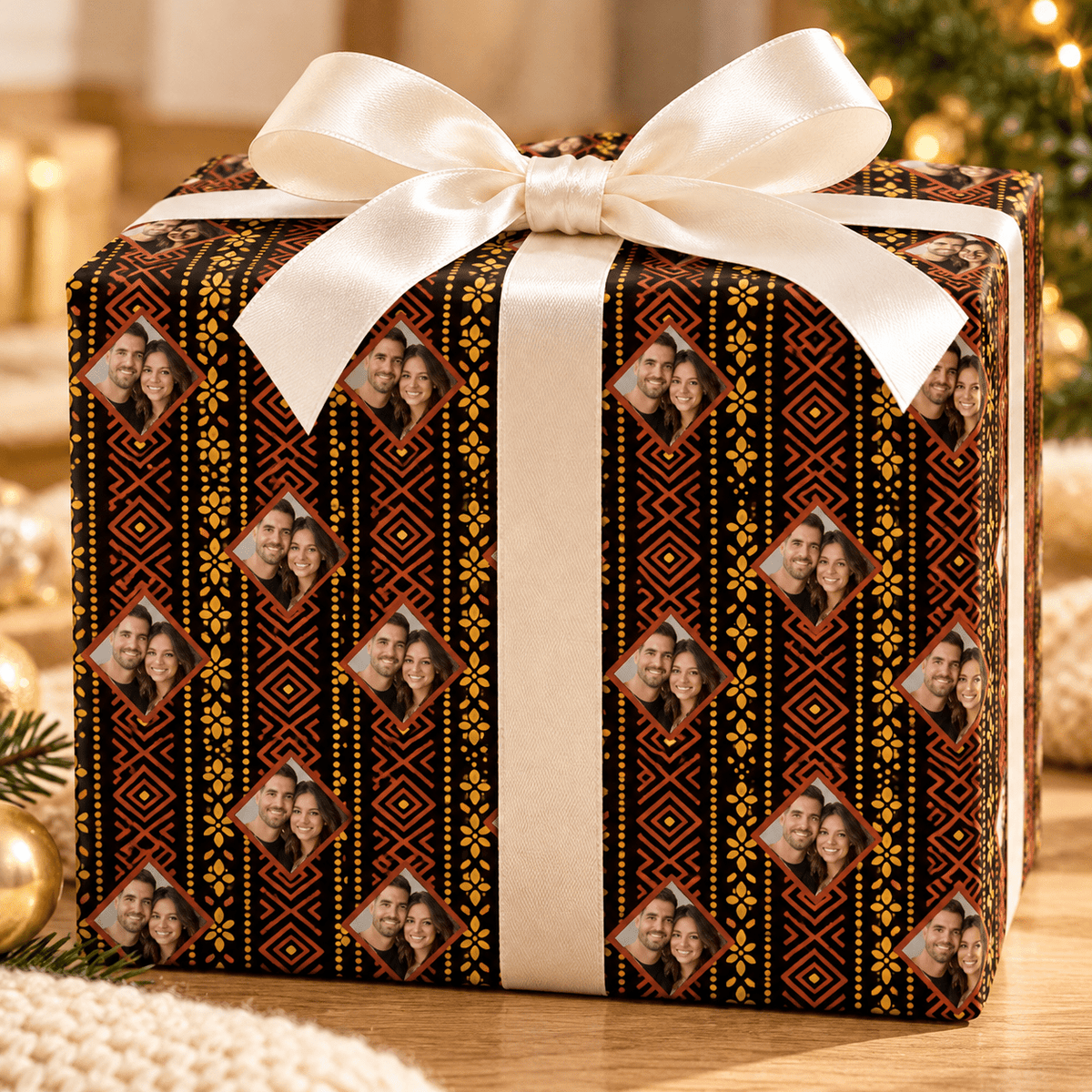 Personalized Inca Weave Wrapping Paper | Custom Gift Wrap
