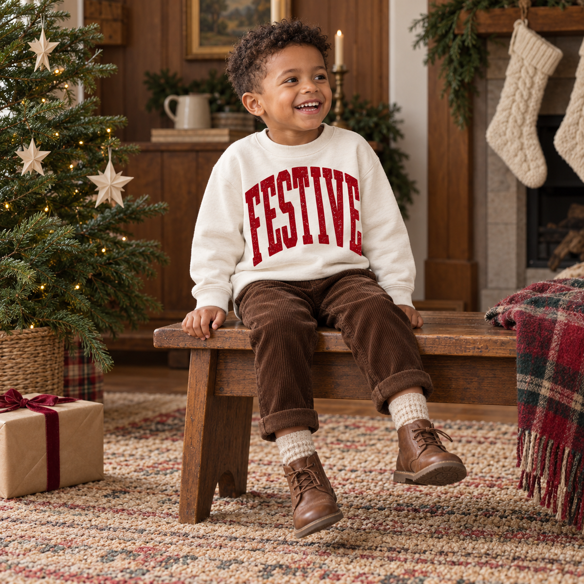 Festive Varsity Pullover