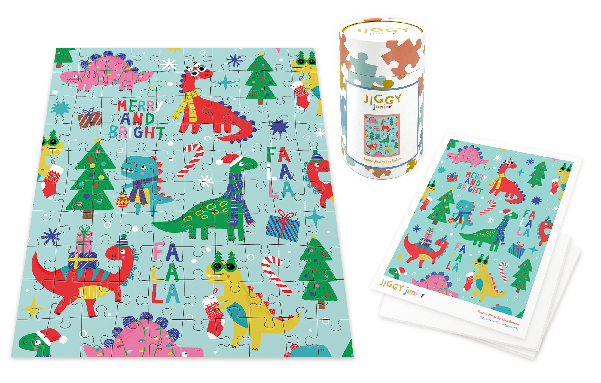 Jiggy Junior, Festive Dino's By Lisa Barlow