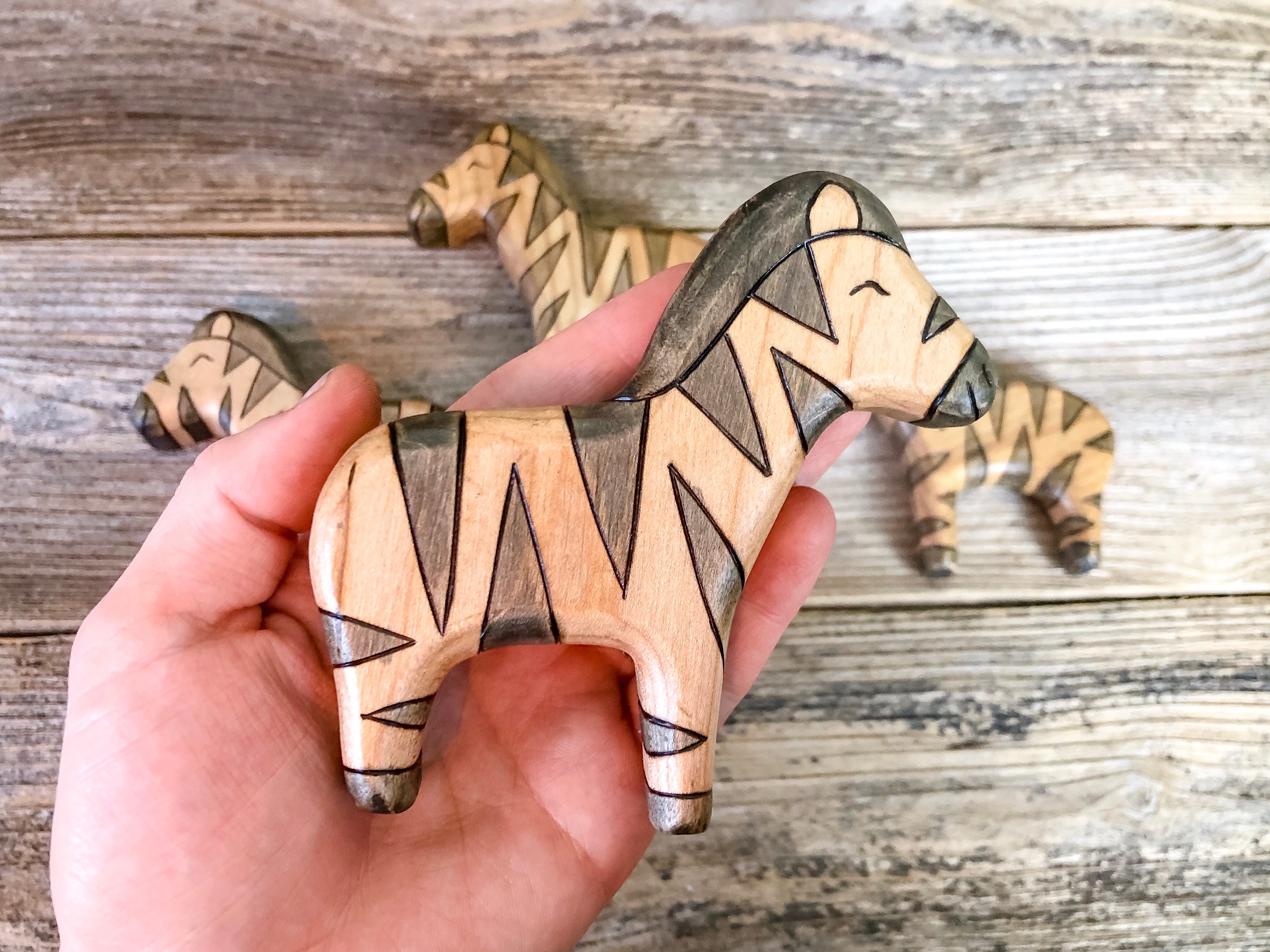 Wooden Zebra Toy