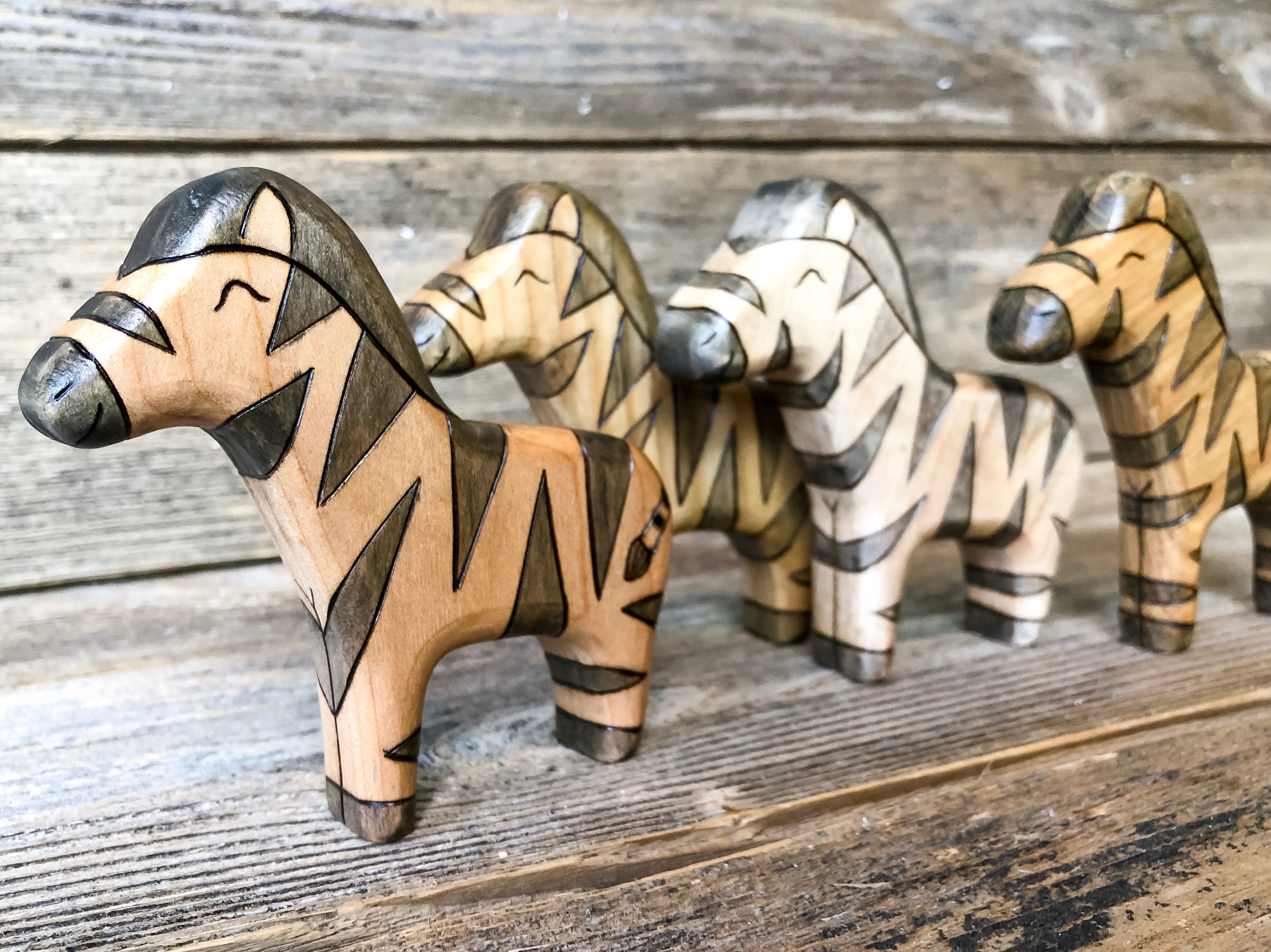 Wooden Zebra Toy