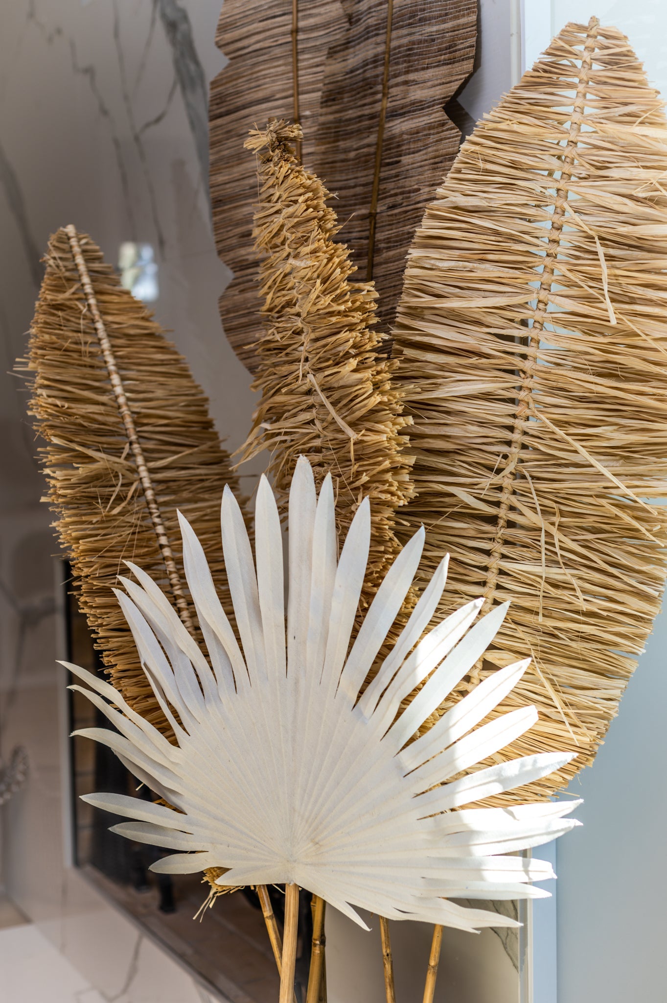 Handmade Natural Raffia Anahaw Leaf Shape