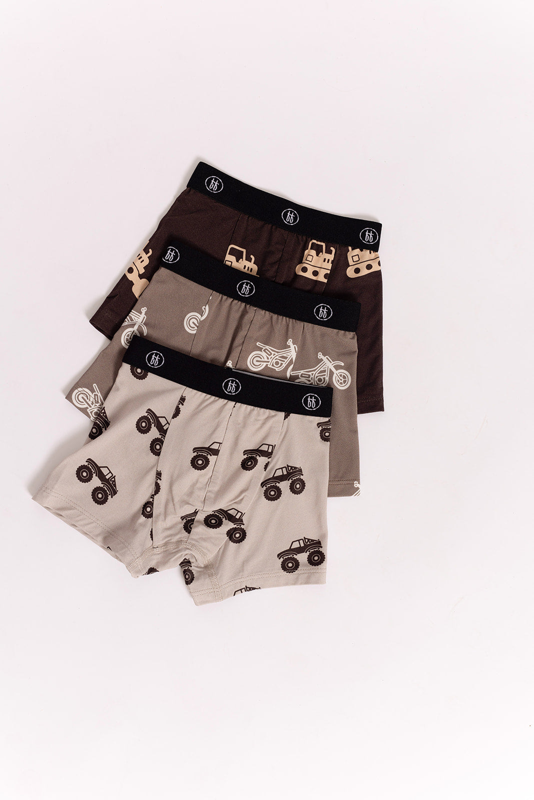 Bamboo Boxers (3 Pack) | Dirt Bike, Bulldozer & Monster Truck