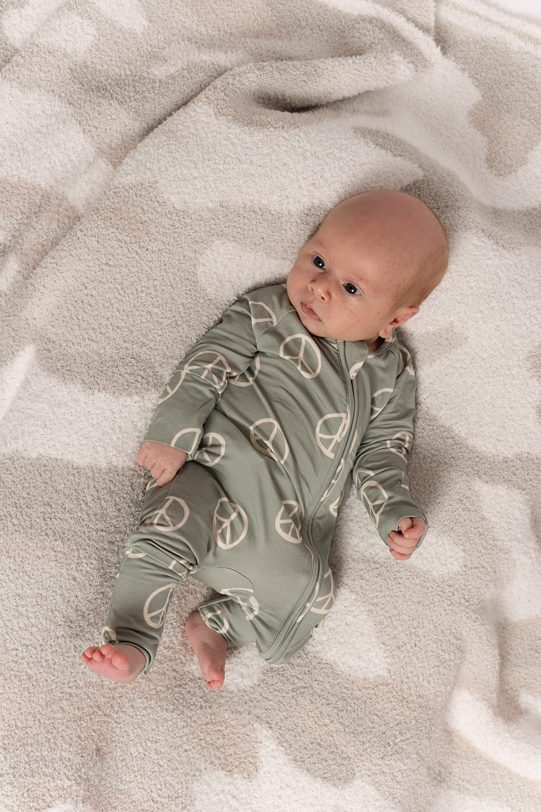 Bamboo Zip Pajamas | Peace