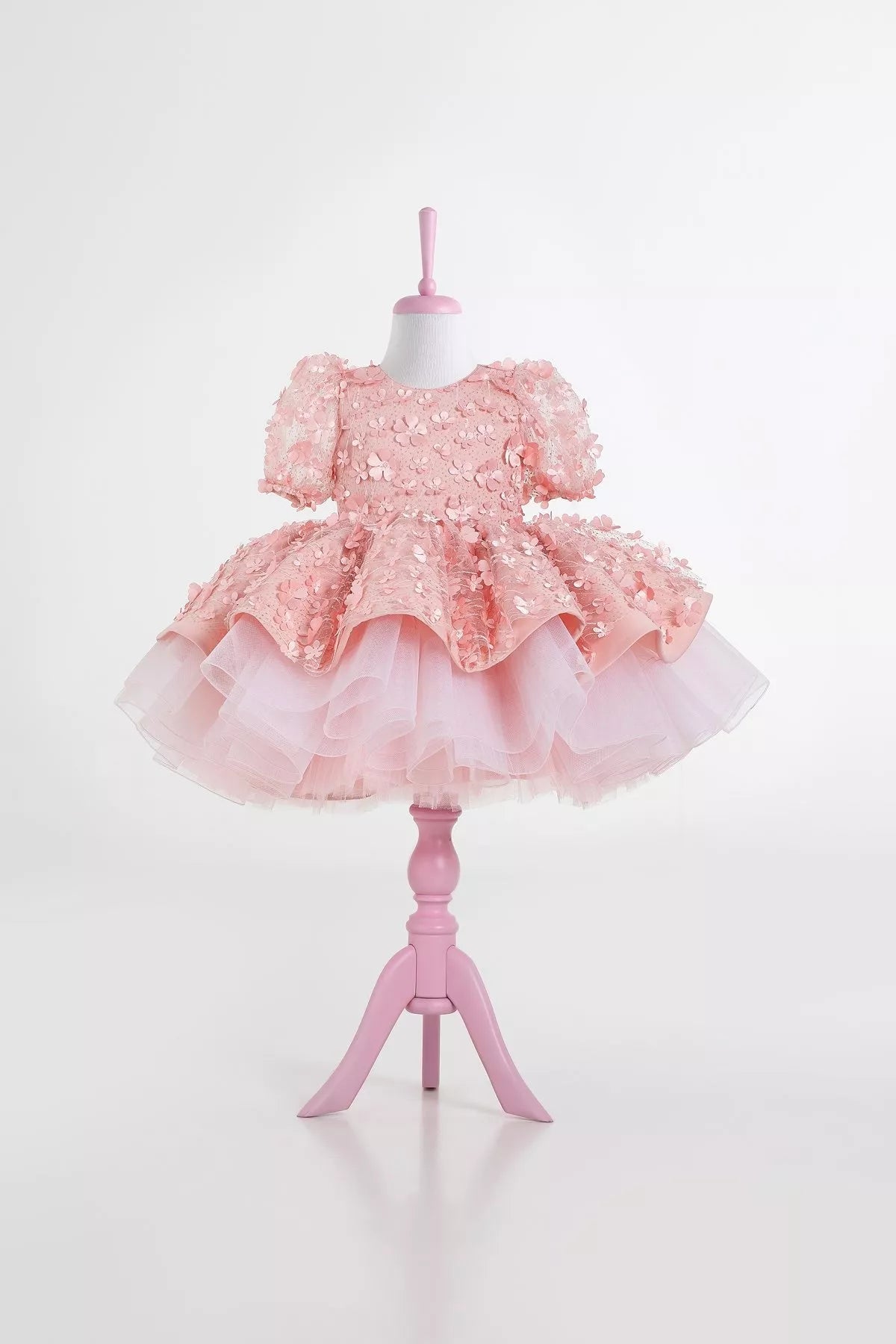 Fiona Pink Party Dress - Layered