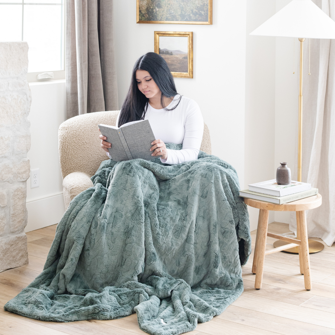 Patterned Faux Fur Throw Blankets