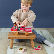 Stackable Puzzle - Fire Truck | Made In The Canada | Printed With Non-toxic Ink In The Usa 🇺🇸