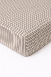 Grey Ivory Stripe Crib Sheet