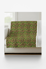 Vermont Flora & Fauna Sherpa Blanket