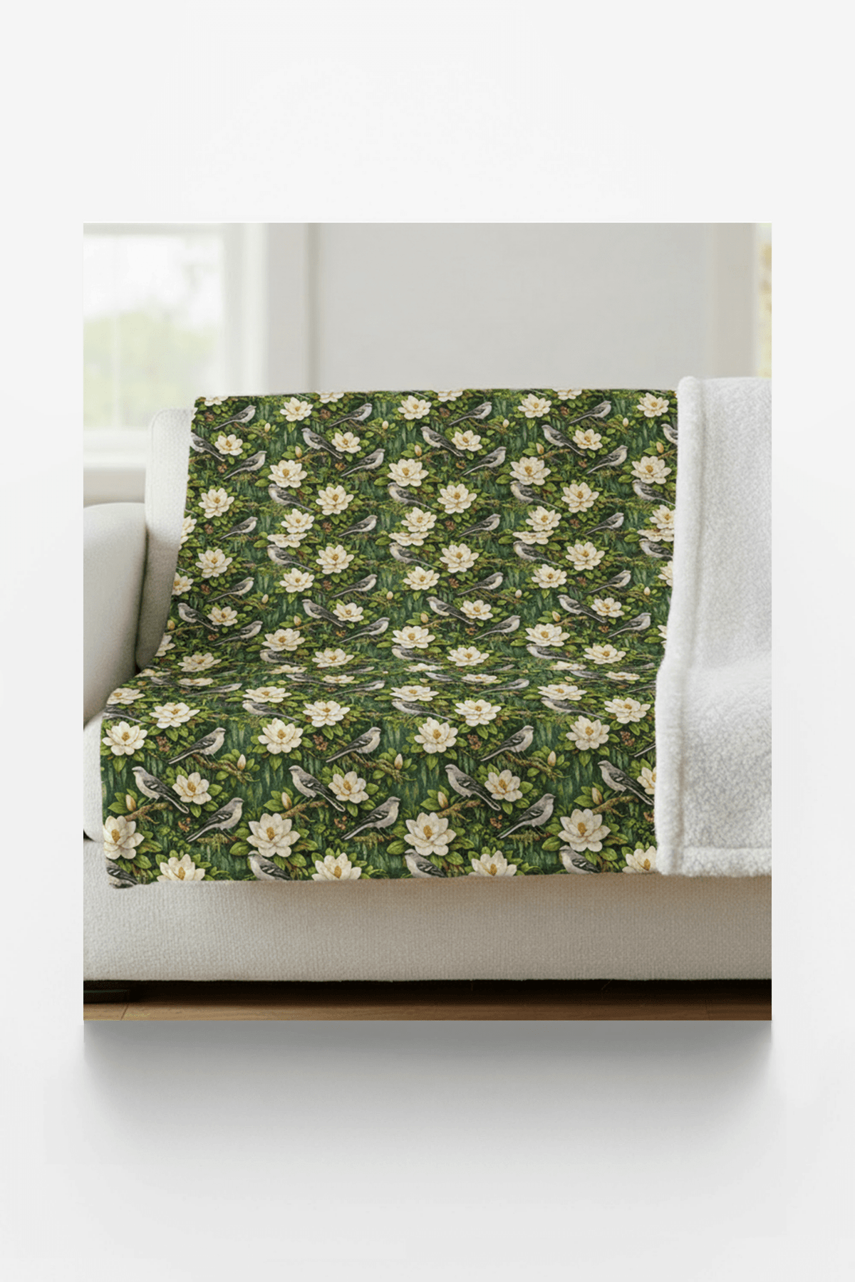 Mississippi Flora & Fauna Sherpa Blanket