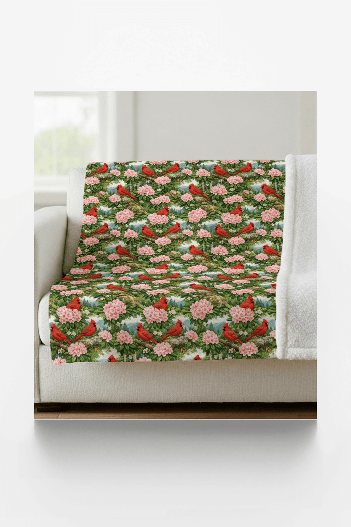 West Virginia Flora & Fauna Sherpa Blanket