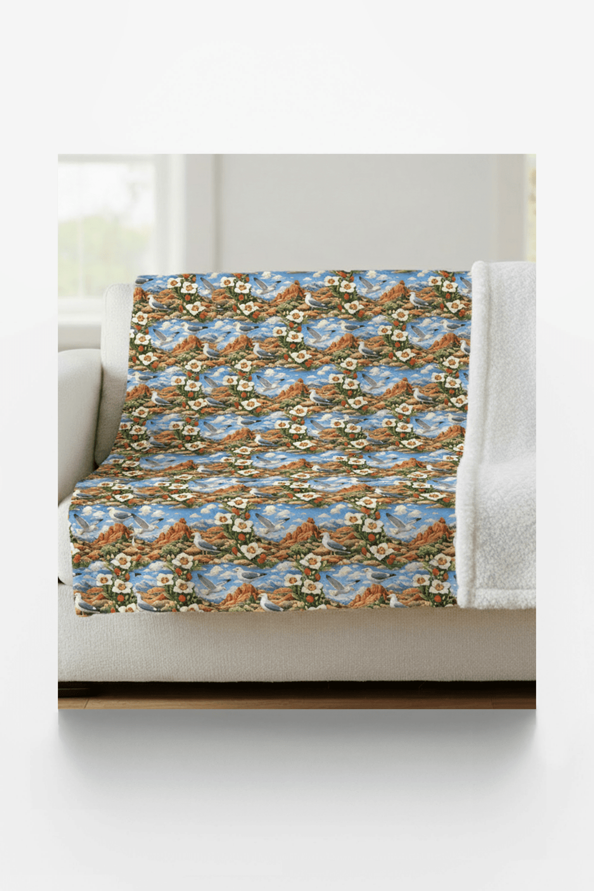 Utah Flora & Fauna Sherpa Blanket