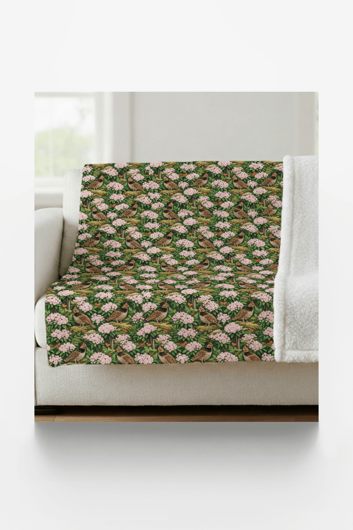 Pennsylvania Flora & Fauna Sherpa Blanket
