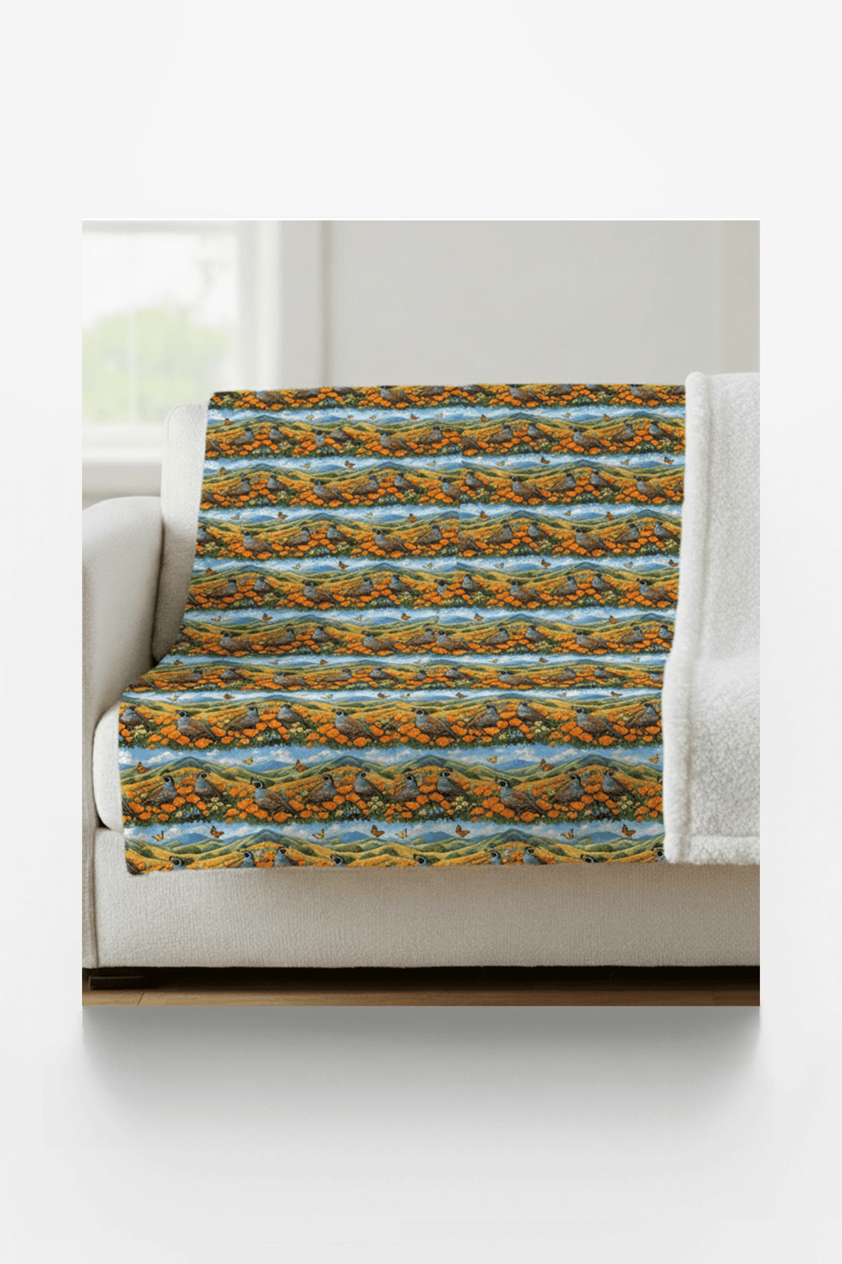 California Flora & Fauna Sherpa Blanket