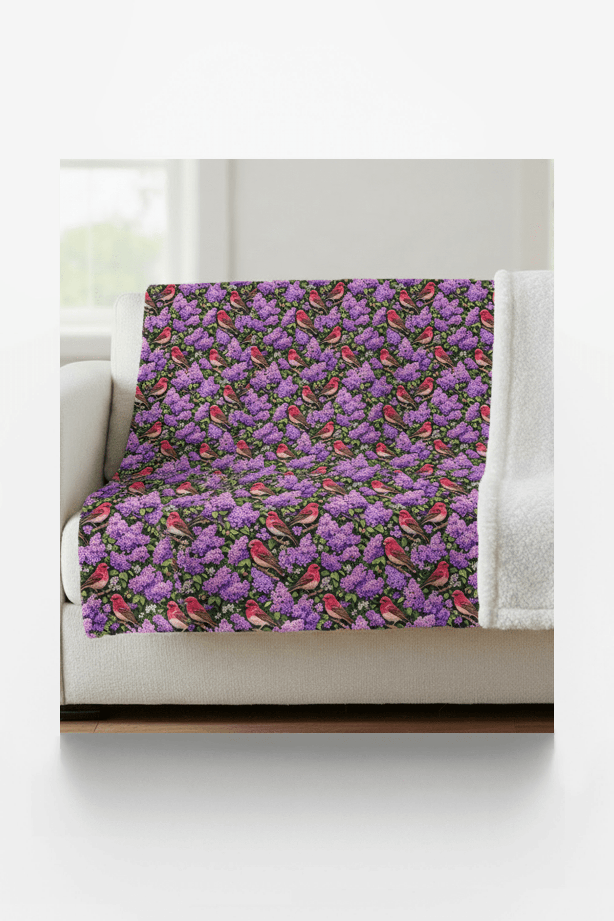New Hampshire Flora & Fauna Sherpa Blanket