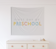 First Day Of Preschool Tapestry, First Day Of School Banner