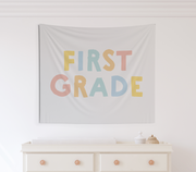 First Day Of First Grade Tapestry, First Day Of School Banner