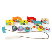 Wise Elk/cubika Wooden Lacing Toy - Fishes