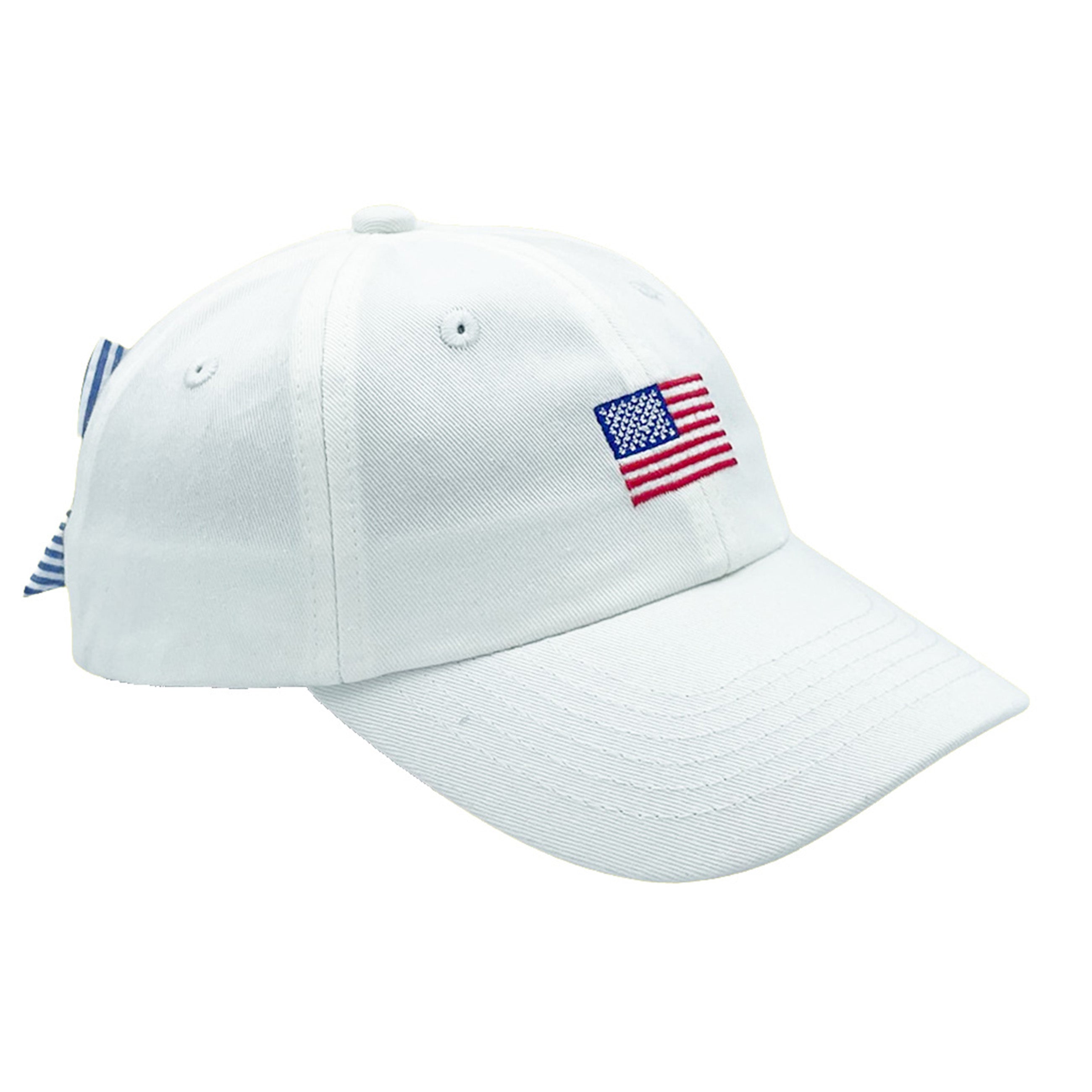 American Flag Bow Baseball Hat (girls)
