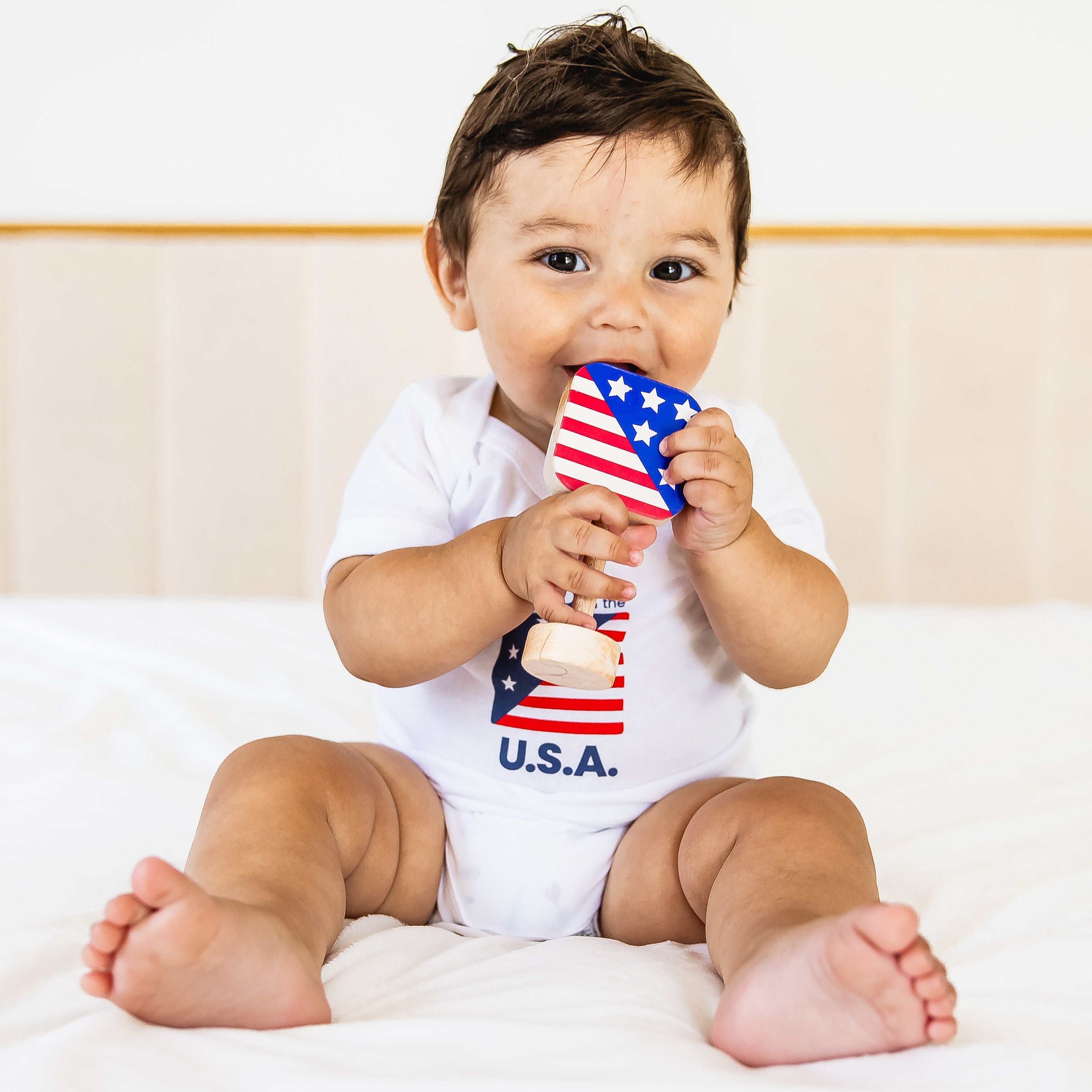 Grasp & Giggle Flag Rattle | Made In The Usa 🇺🇸