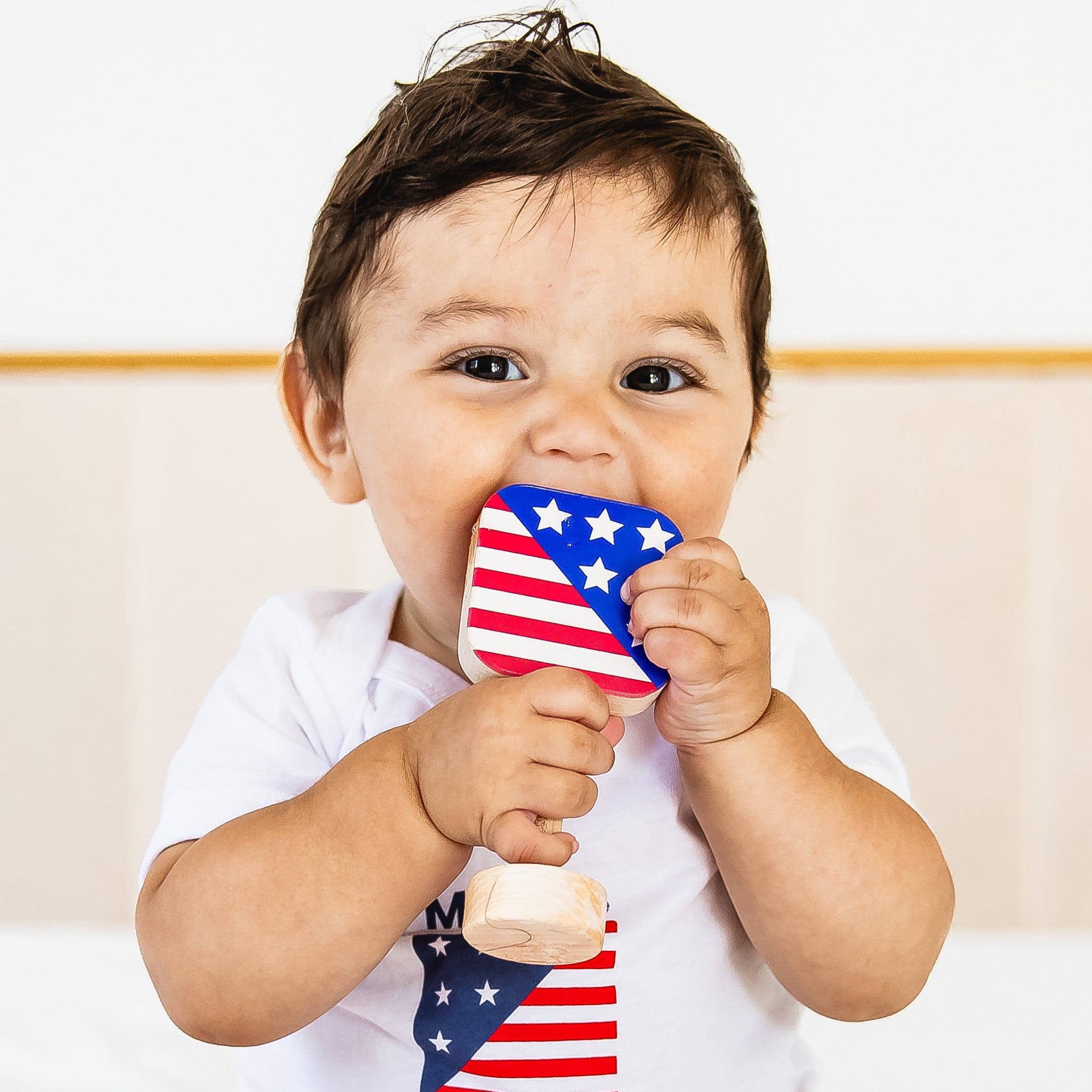 Grasp & Giggle Flag Rattle | Made In The Usa 🇺🇸