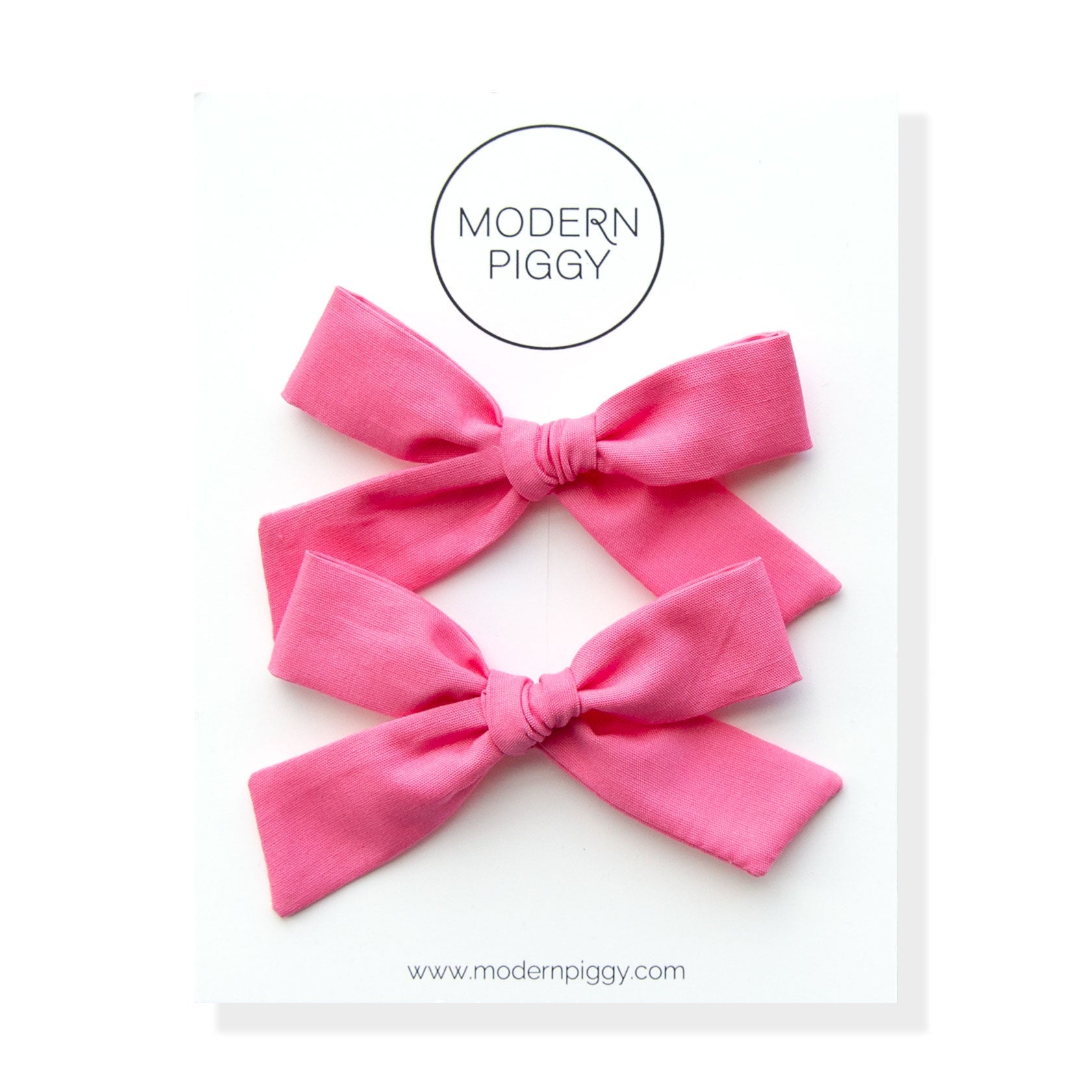 Flamingo | Pigtail Set - Hand-tied Bow