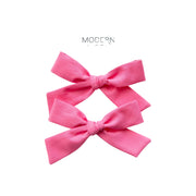 Flamingo | Pigtail Set - Hand-tied Bow