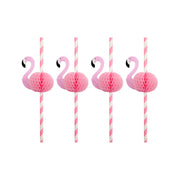 Flamingo Honeycomb Straws (10 Per Pack)