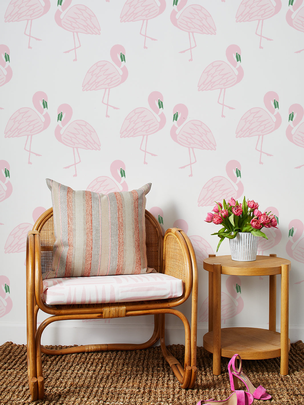 'flamingos' Wallpaper By Tea Collection - Beverly Hills