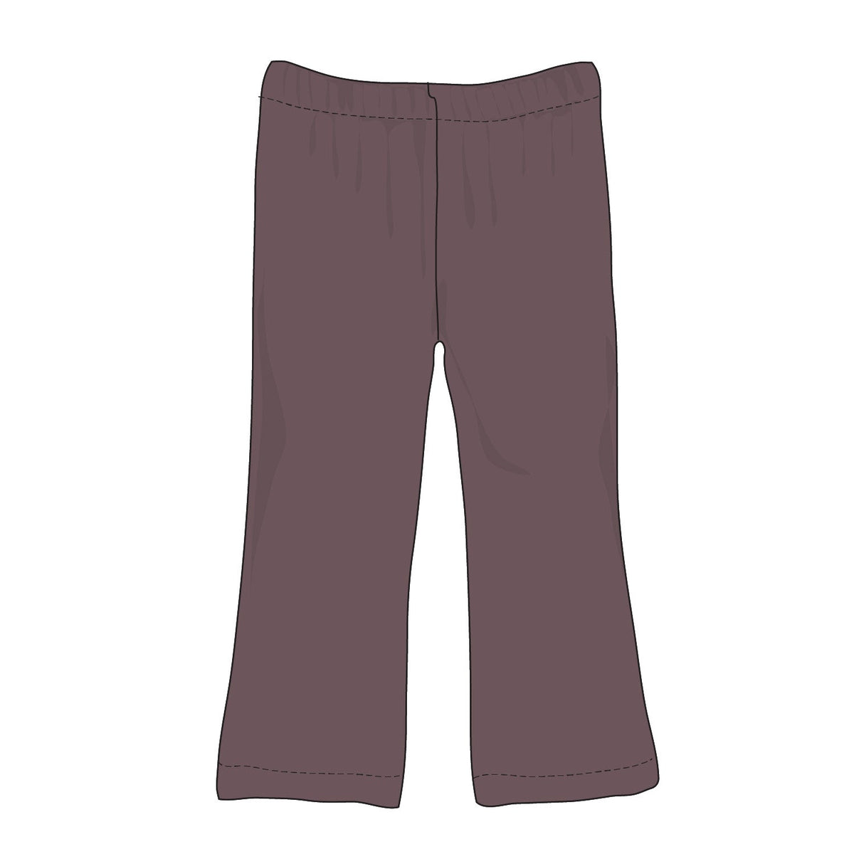 Girls Flare Pants In Plum
