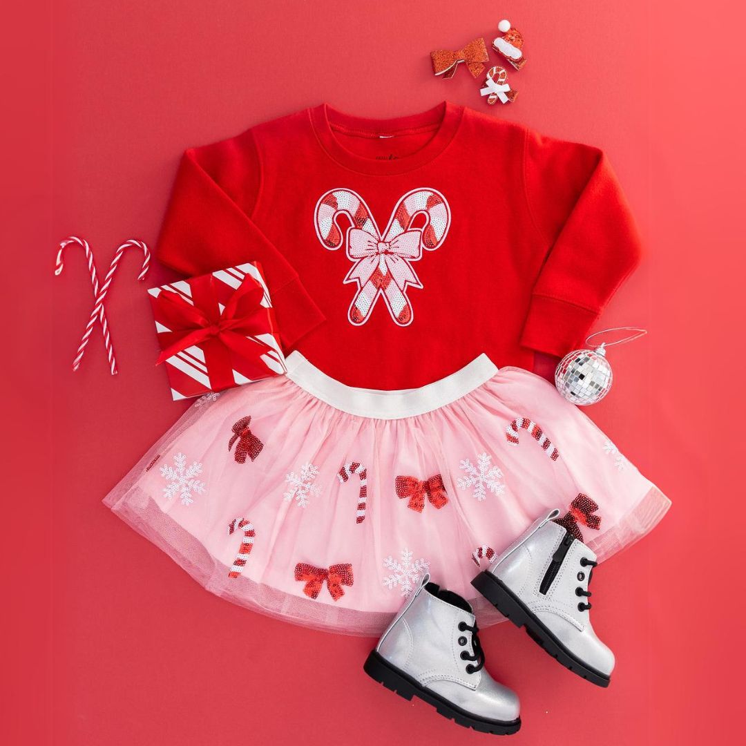 Candy Cane Cutie Sequin Christmas Tutu