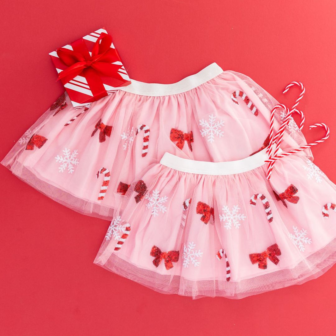 Candy Cane Cutie Sequin Christmas Tutu