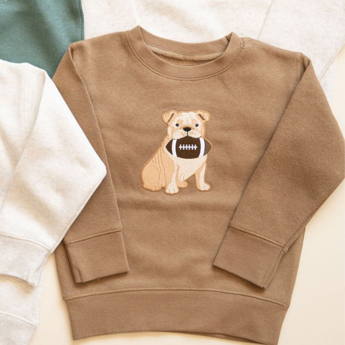 Bulldog Football Patch Sweatshirt