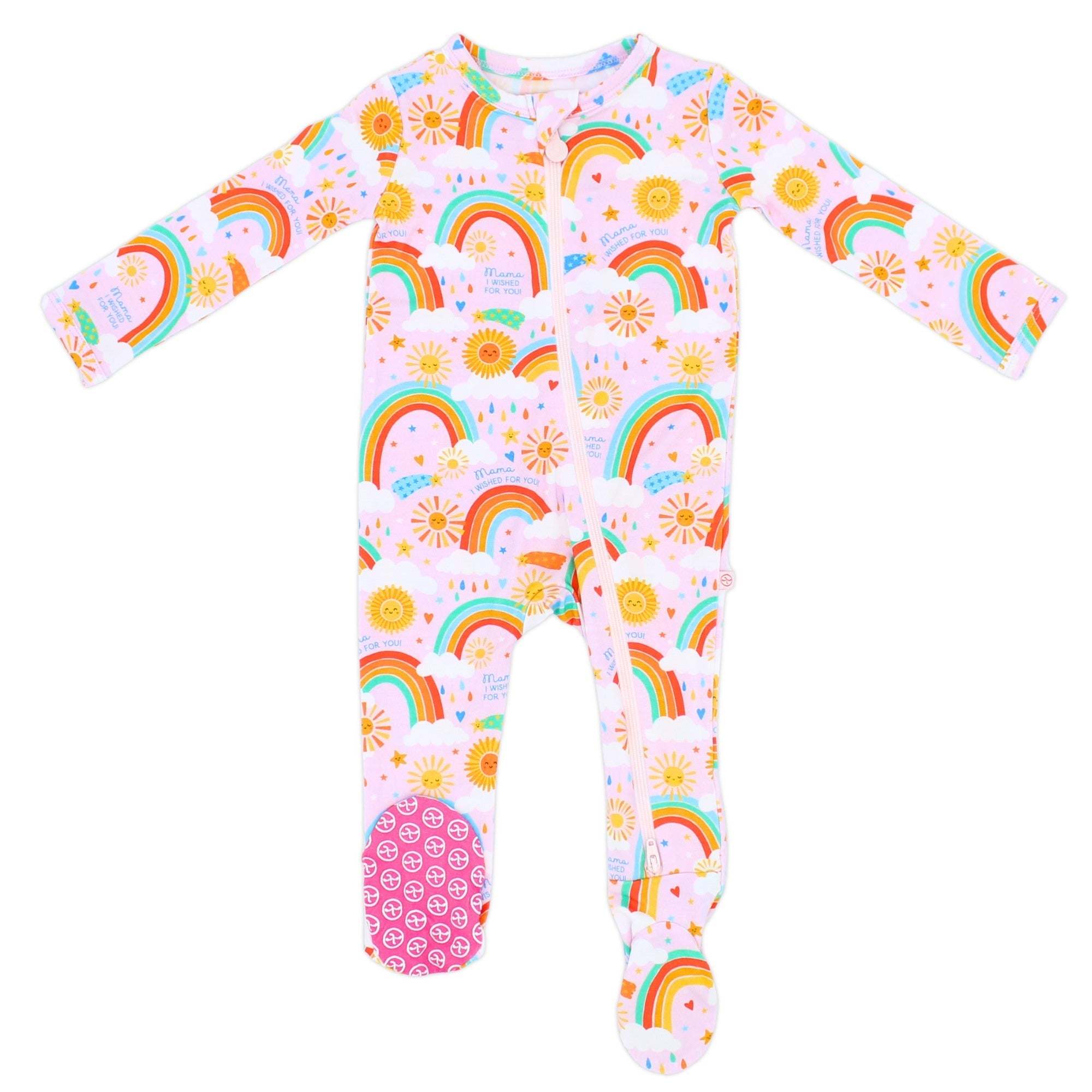The Second-skin Footie | Here Comes The Sunshine (pink) | "mama, I Wished For You"