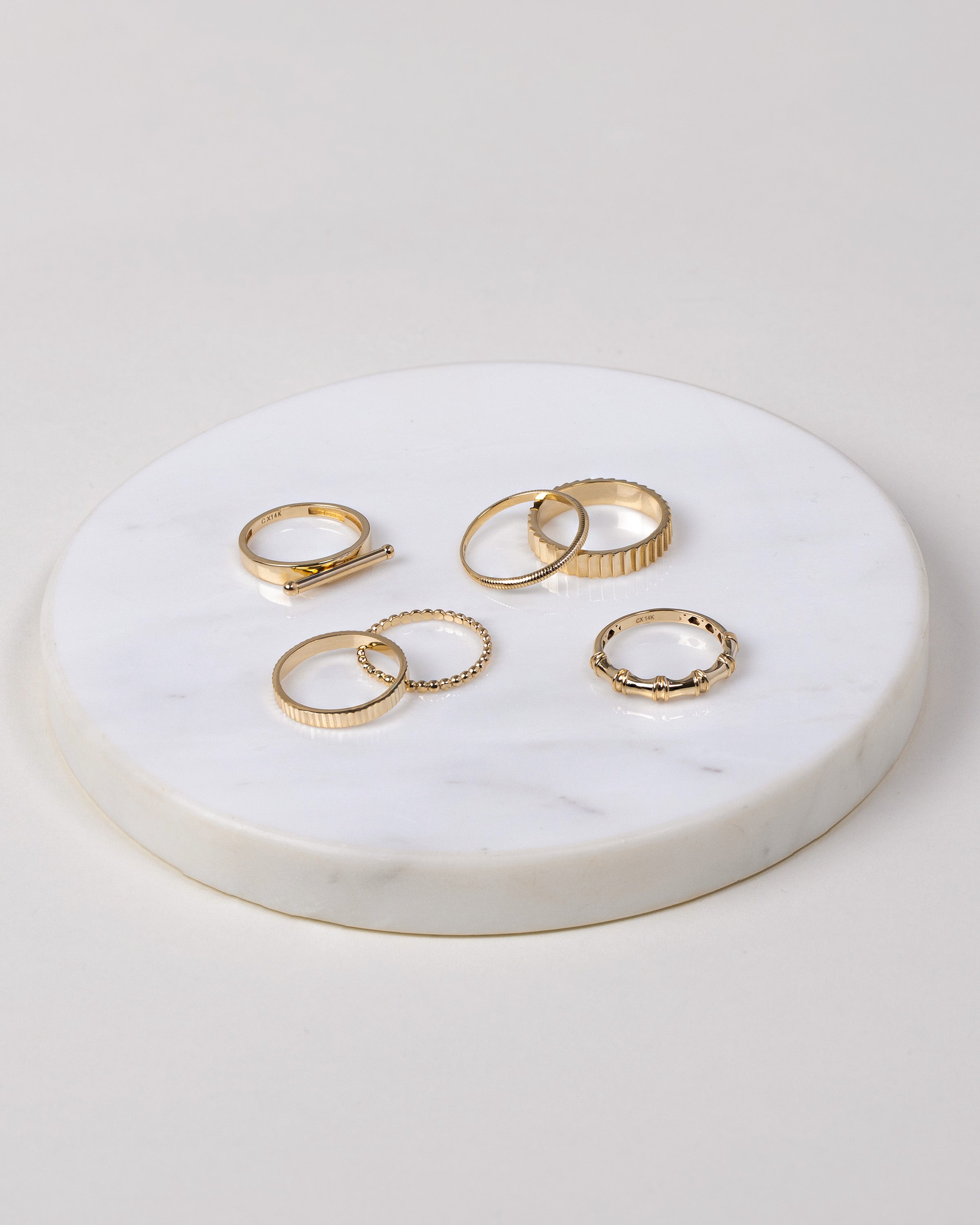 14k Gold Bamboo Ring