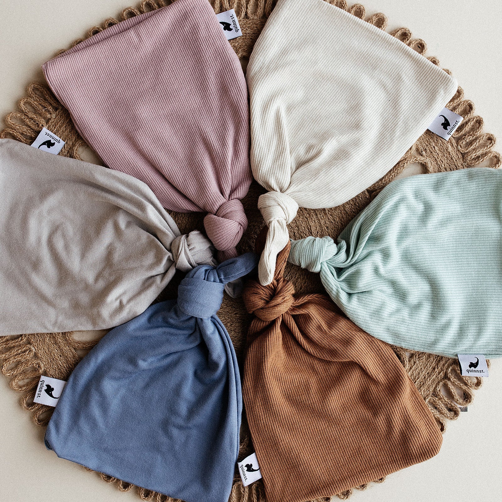 Camel Ribbed Top Knot Hat