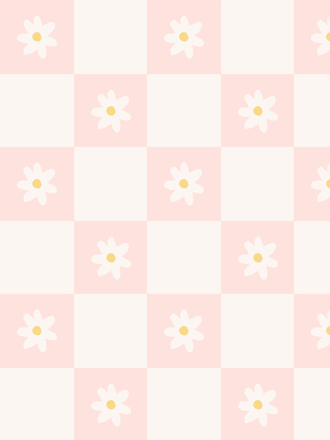 'floral Check' Wallpaper By Meri Meri - Pink