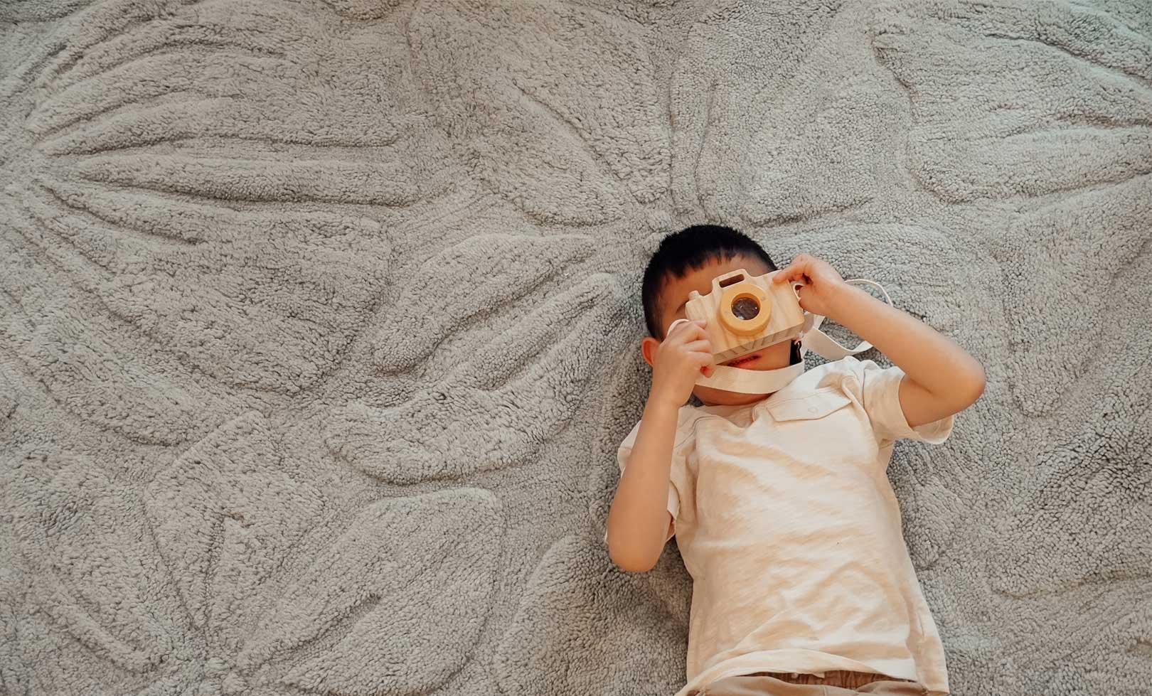 Floral Field Washable Wool Area Rug